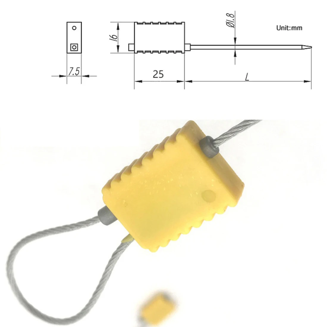 10pcs Brand New Zn Alloy Cable Ties Steel Wire Cable With Gear One-time Use Safety Seal 300mm Long Wholesale Price