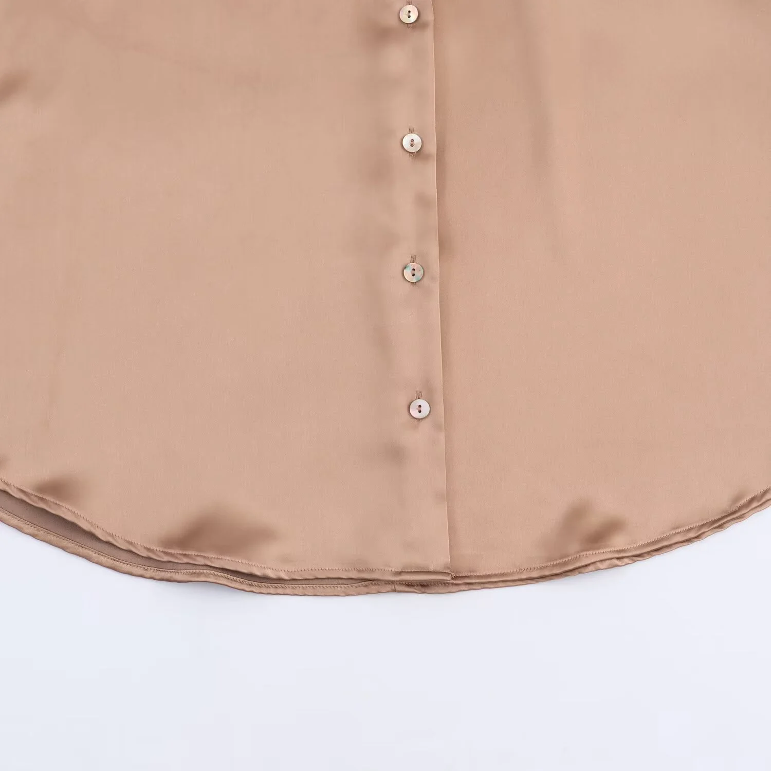 ZERAINS 2025 Autumn New Silk Satin Shirt with Women's Design Sense niche retro fashion loose temperament shirt