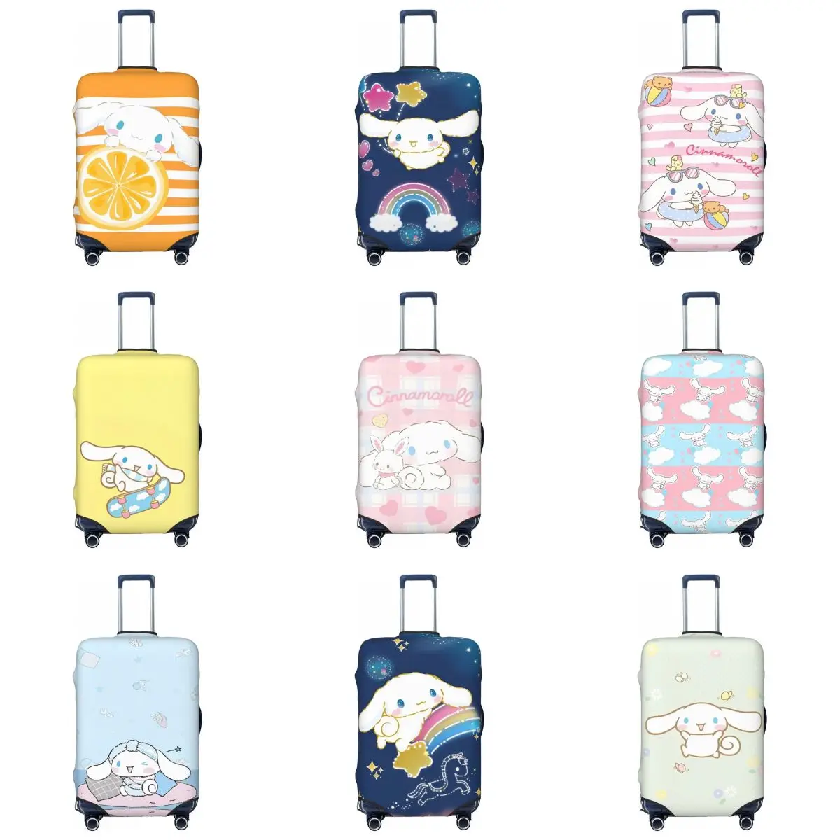 

Cute Cinnamoroll Cartoon Suitcase Cover Holiday Strectch Luggage Case Cruise Trip Protector