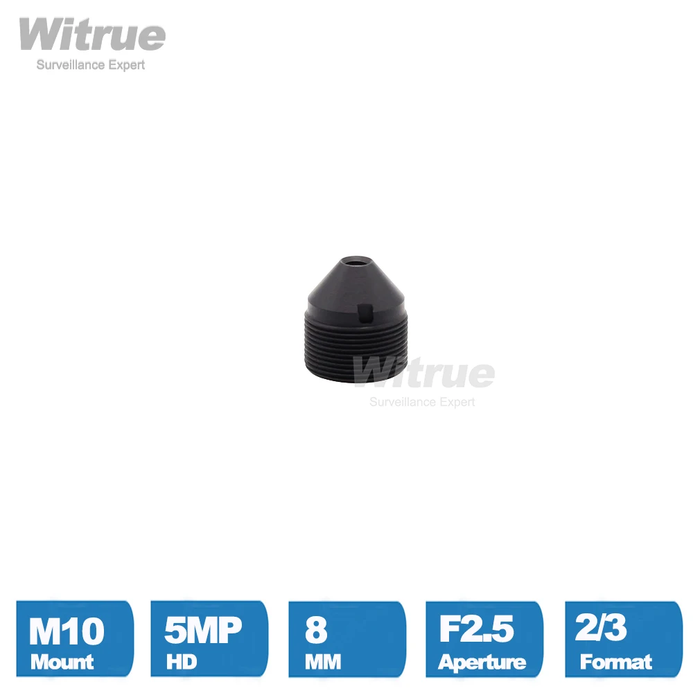 Witrue Pinhole Lens HD 5MP M10 8MM F2.5 2/3 650nm IR Filter Optional for Mini Surveillance Security CCTV Camera