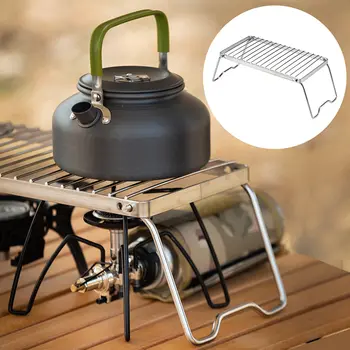 Skládací gril na oheň Multifunkční stojan na oheň na grilování Grilovací rošt pro venkovní dobrodružství, výlety, turistiku a kempování 8 nejlepší prodej otočit palivo - №8