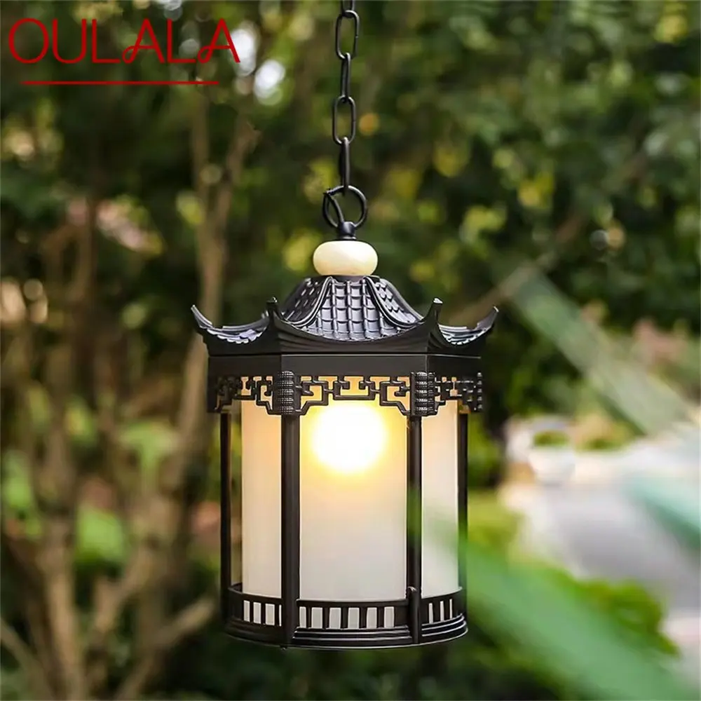 

OULALA Classical Pendant Light Outdoor Retro LED Lamp Waterproof for Home Corridor Decoration