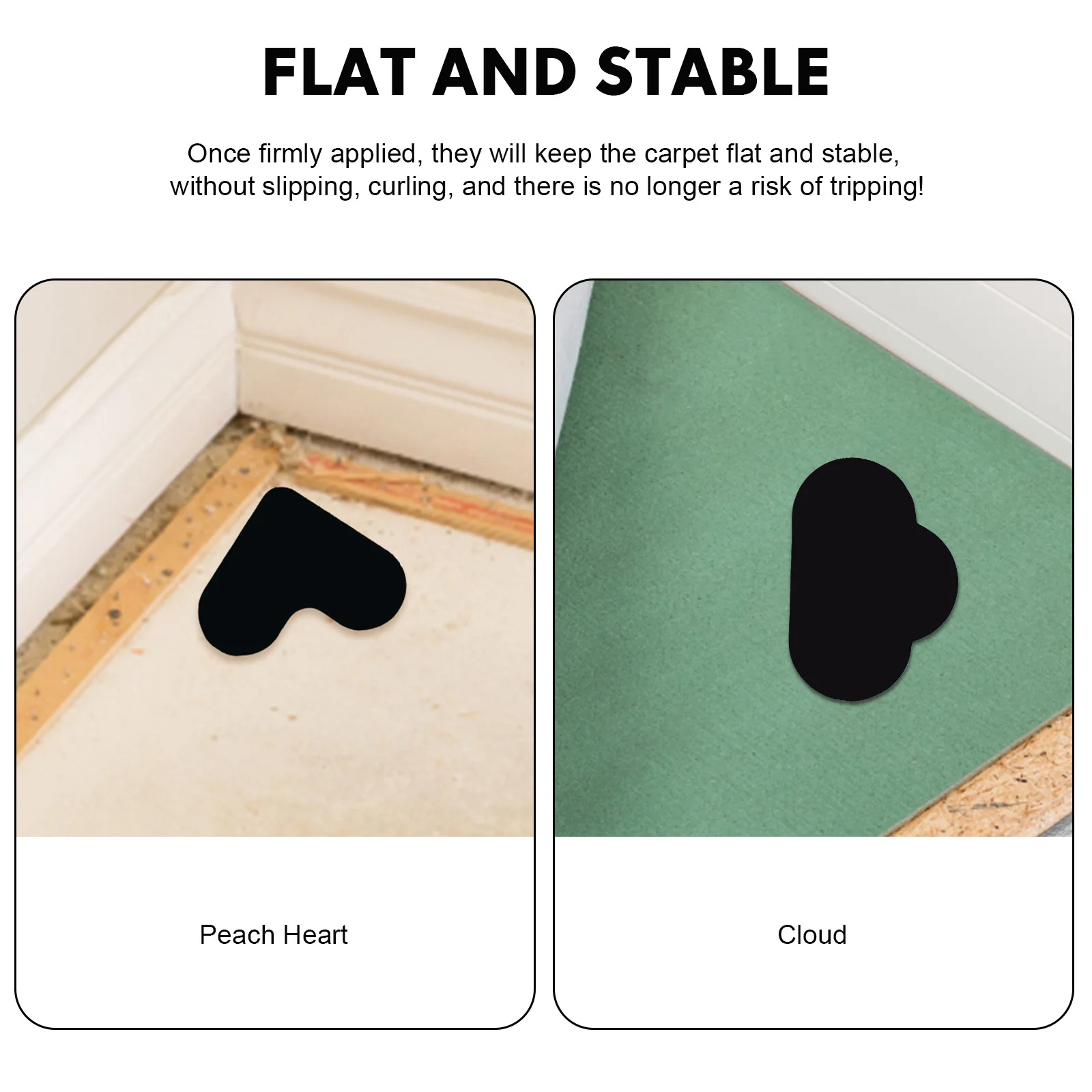 16 قطعة منصات القابض السجاد البساط الشريط ملصقات القلب سحابة شكل عدم الانزلاق البساط أصحاب ل بلاط الأرضيات الصلبة عدم الانزلاق