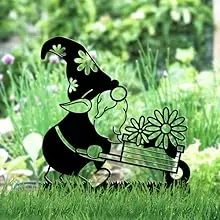 

Metal Gnome Decoration Metal Outdoor Yard Sign Decor Driver Gnomes Outdoor Metal Gnomes Gardening Ornaments Yard Iron Art