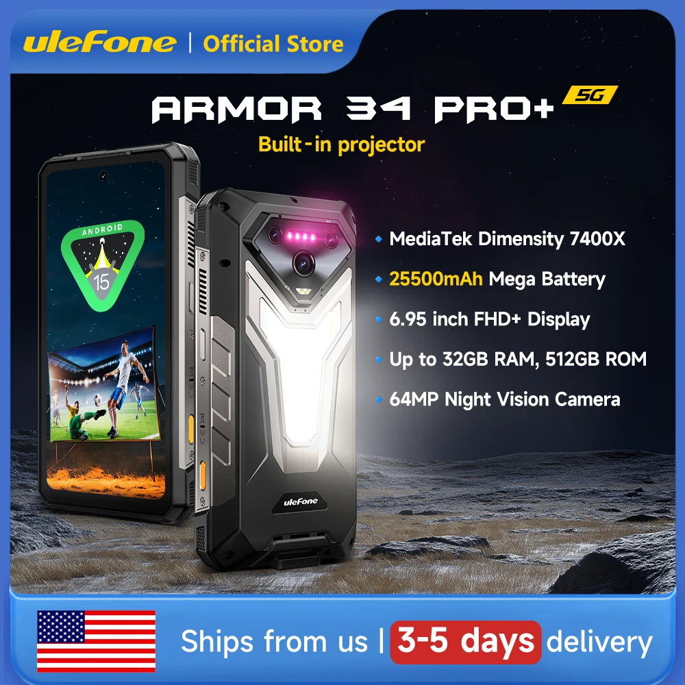 Ulefone Armor 34 Pro Plus 5G AI Rugged Phone  6.95