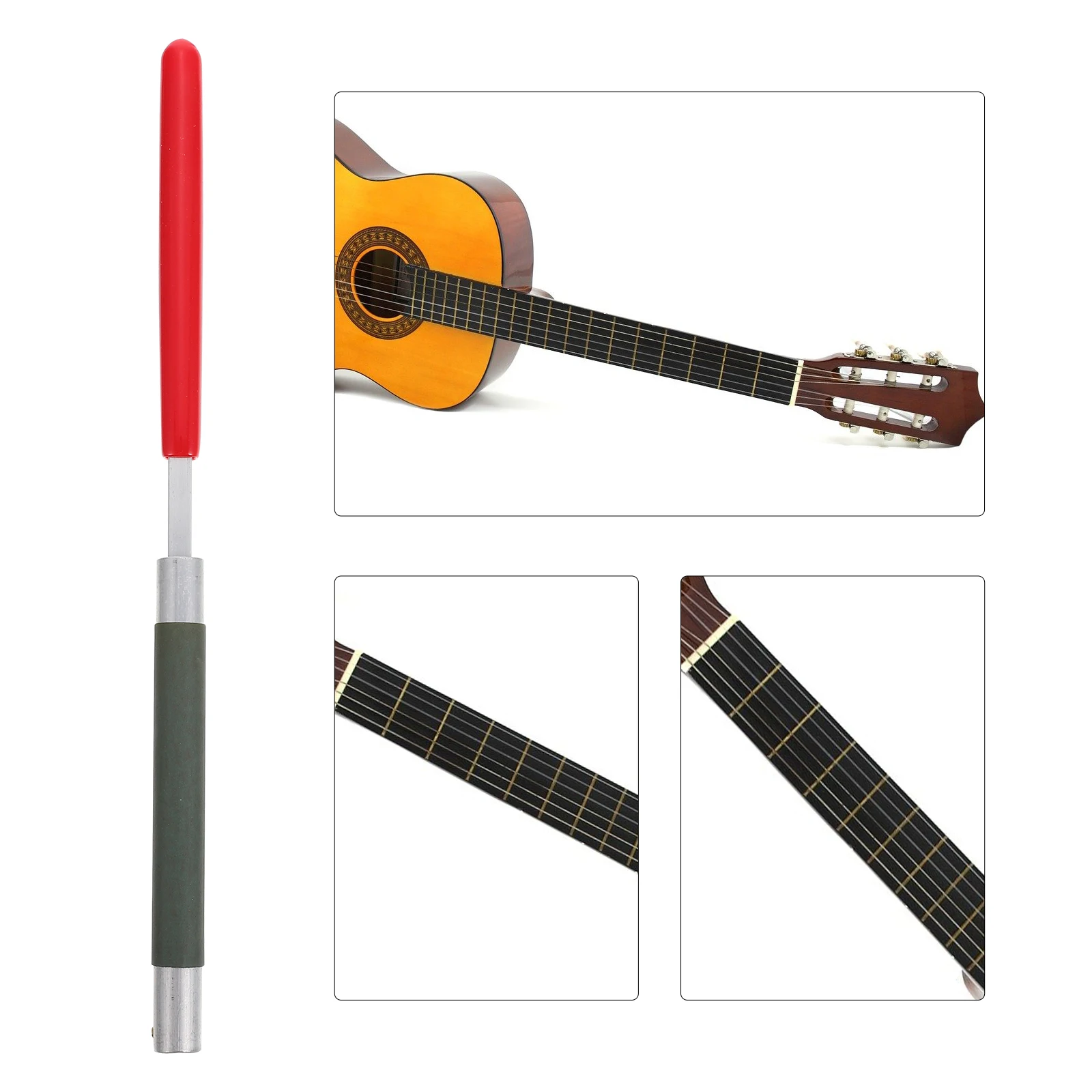 

Guitar Fret File Tool Durable Handle Repair Ukulele Acoustic Electric Bass Frets Polishing Long Life Fingerboard