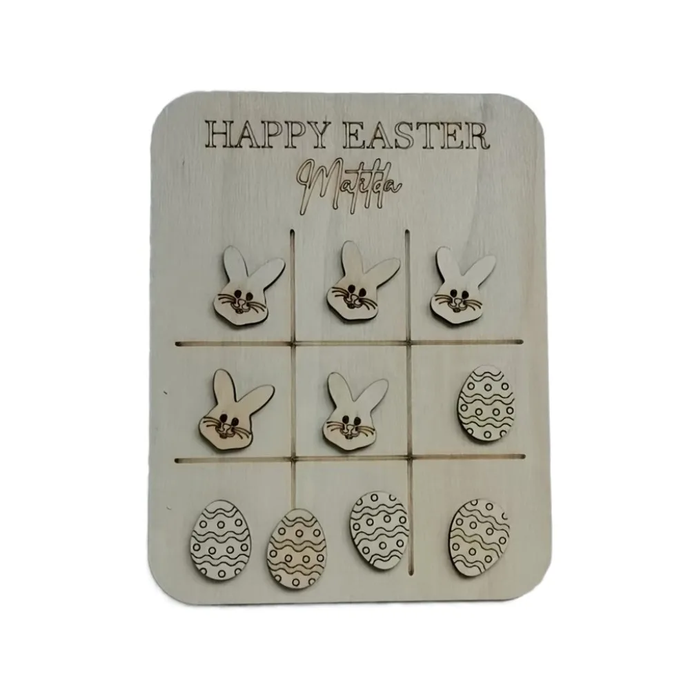 

Family Games 2 Players Tic Tac Toe Board Game Parent-Child Educational Board Game Montessori Banny XO Chess Board Friends
