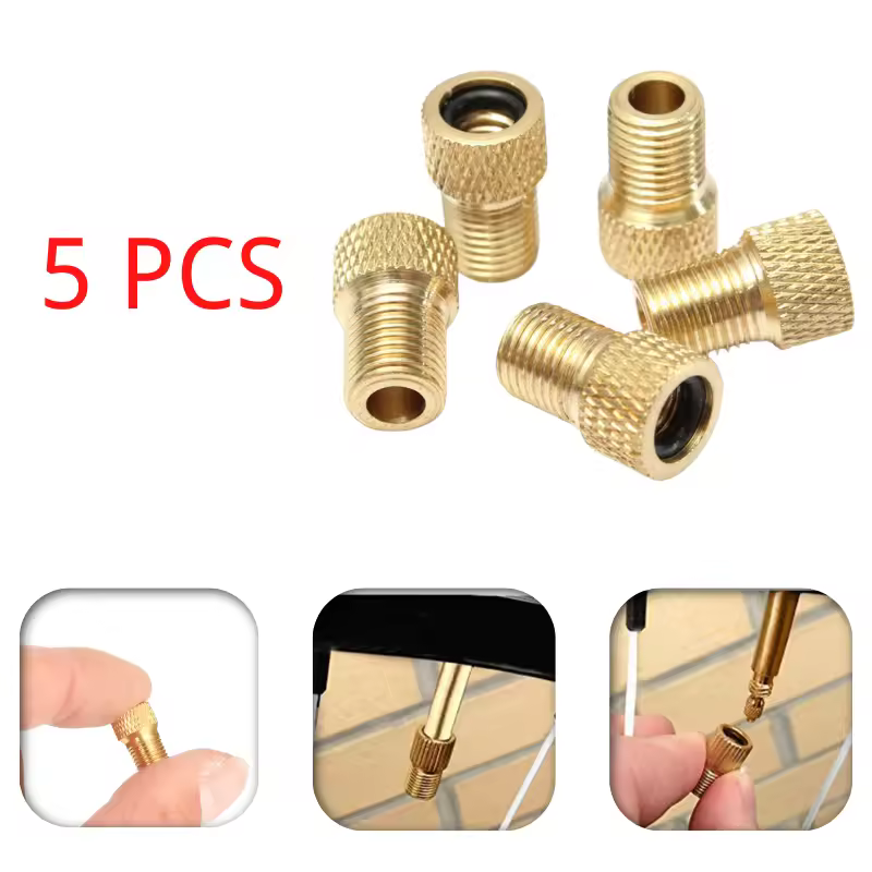 5Pcs גלגל צמיג העברת שסתום מתאם Presta לרדר Cinverter כביש אופני מחזור אופניים Punp צינור