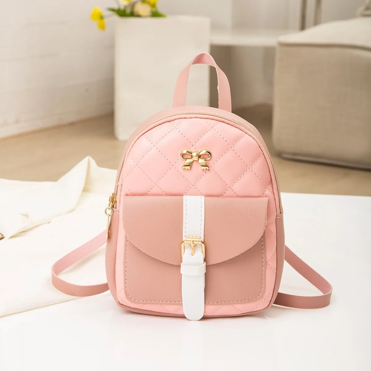 Bolsa de ombro de couro do plutônio mini pequena mochila multi-função senhoras telefone bolsa pacote senhoras mochila escolar sacos para mulheres