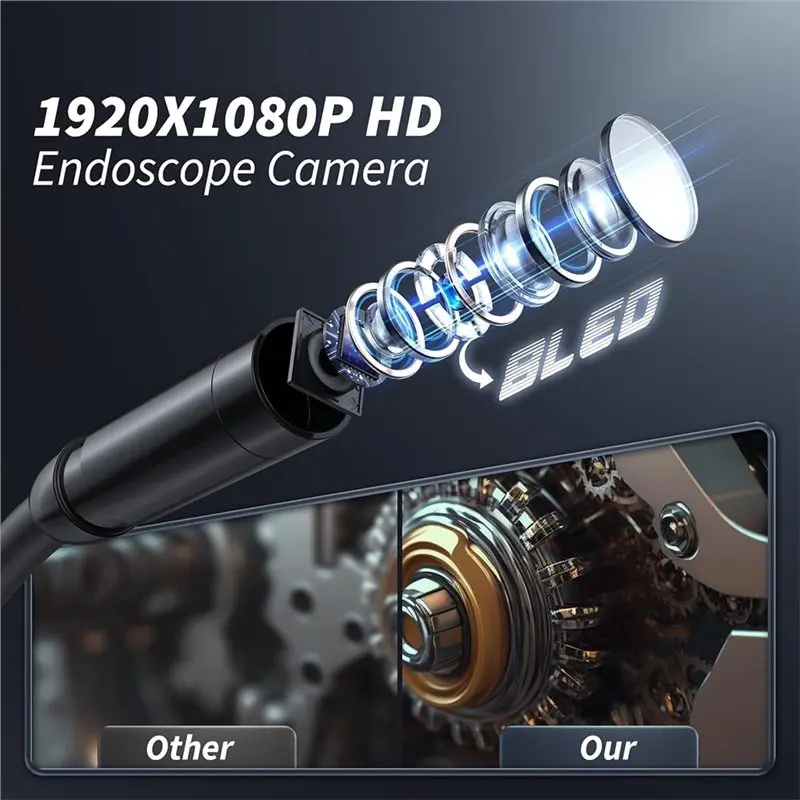 A92Z Endoscope Camera With Light, Inspection Borescope With 4.3