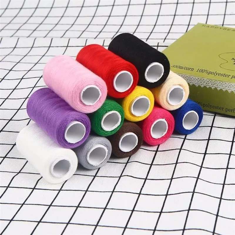 12 Color Set Polyester All-Purpose Sewing Threads for Embroidery and Sewing Machine DIY Embroidery Thread Sewing Thread