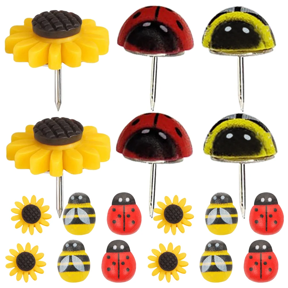 30 Pcs Small Thumb Tacks Delicate Mini Multi-function Thumbtacks Office Desk Accessories Plastic