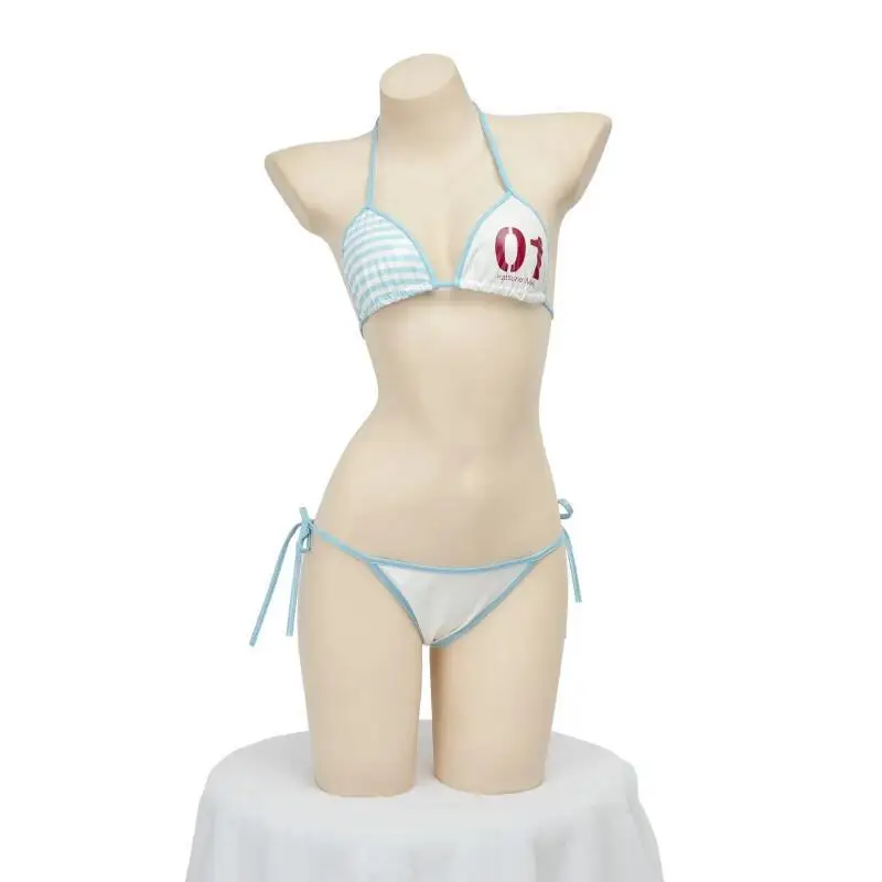 Japanese Cute Girl Anime Cosplay Outfit Leather Bikini Backless Bandage Mini Underwear Swim Nightwear - view 2