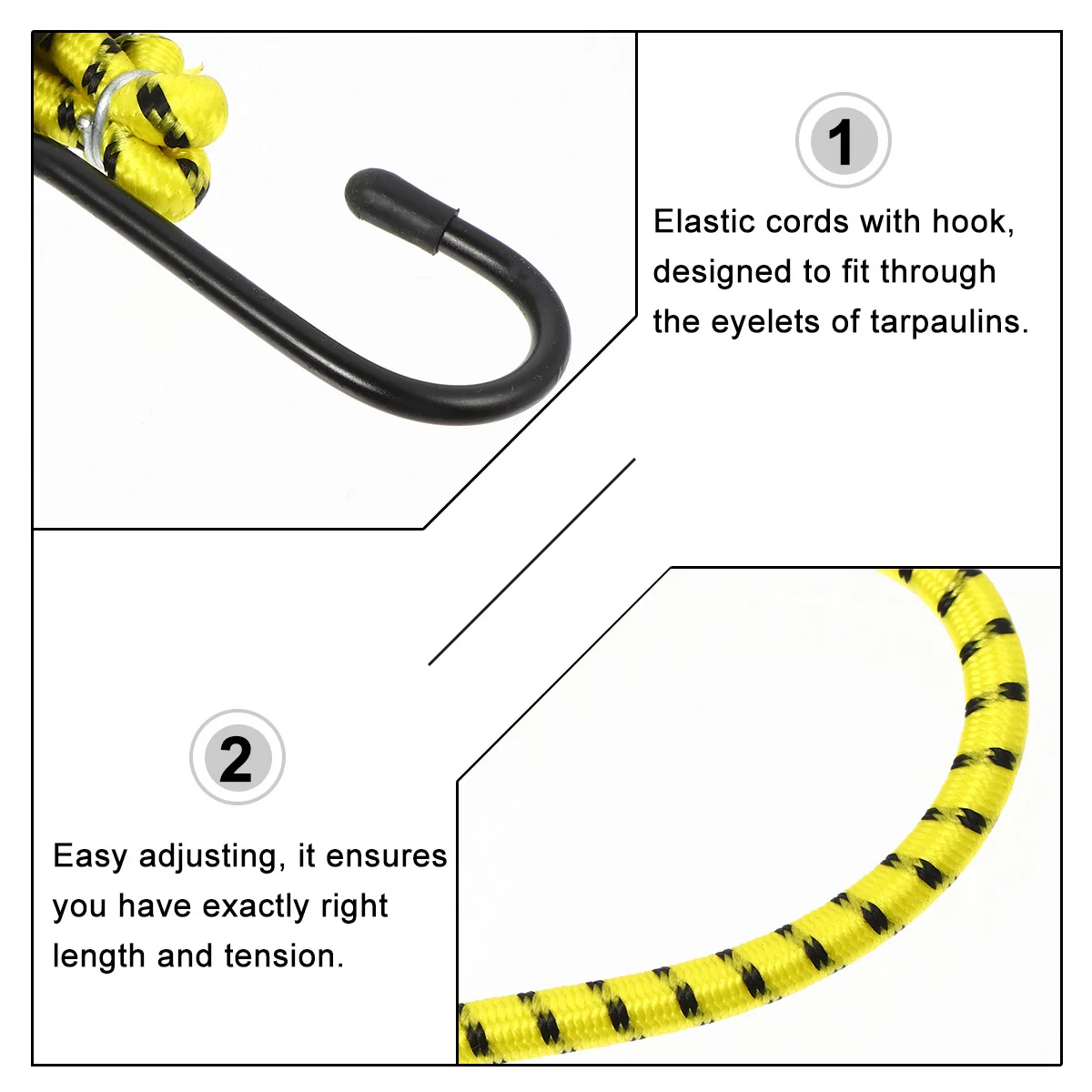 

10pcs Tent Rope With Hook Camping Accessories Elastic Pull Rope For Outdoor Camping Tent Durable Fixing Cord Buckle Outdoor