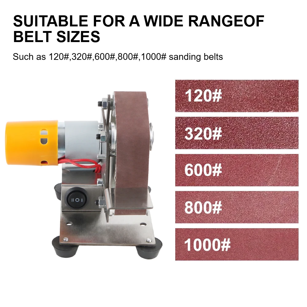​Mini Belt Sander 7 Variable Speed Electric Sanding Polishing Grinding Machine Grinding machine EU plug Electric Sharpener