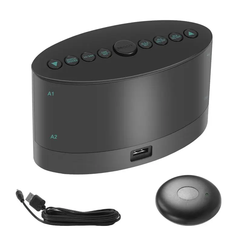 ABKO-Extra Loud Alarm Clock With Wireless Bed Shaker,Vibrating Dual Alarm Clock For Heavy Sleepers, Deaf And Hearing-Impaired