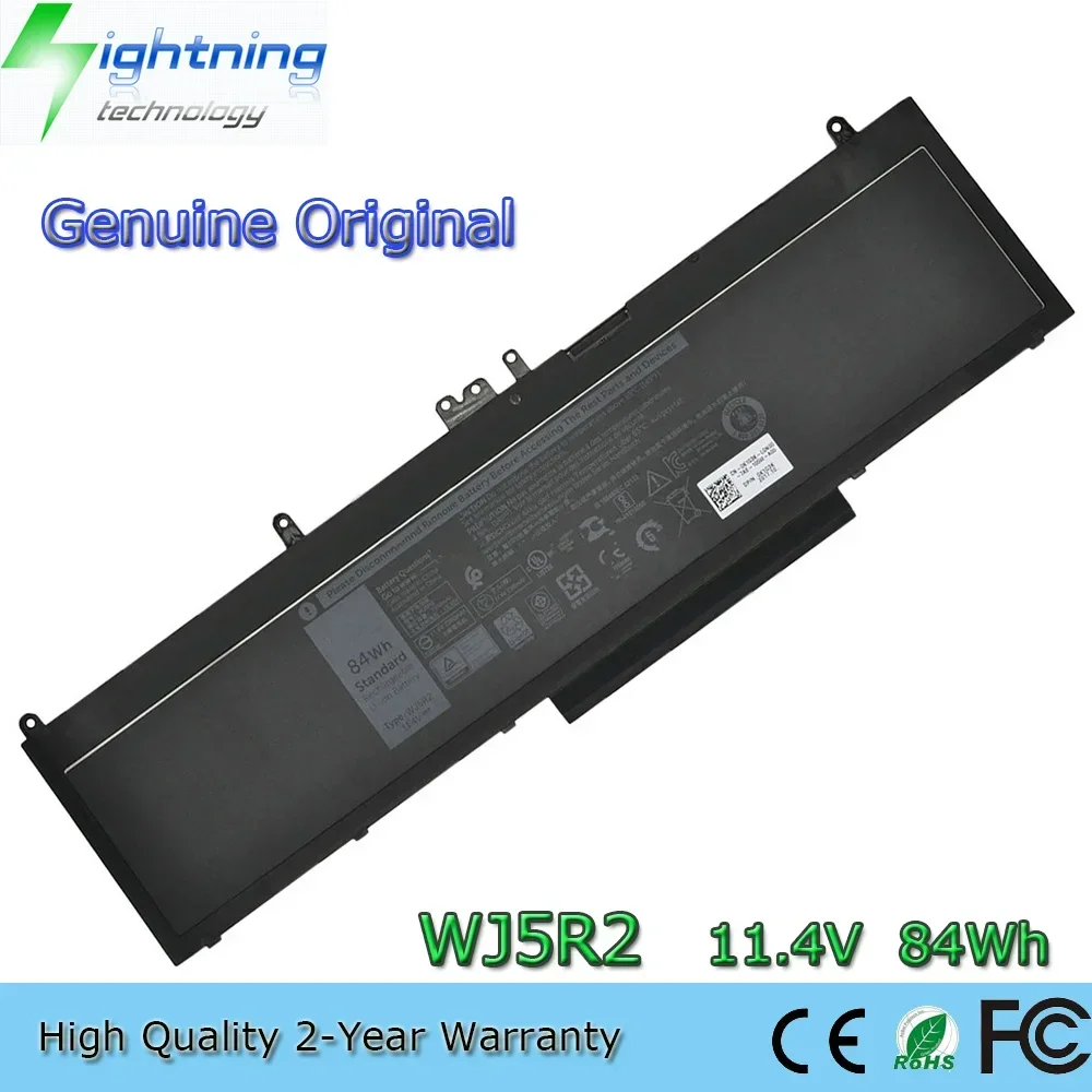 

Genuine Original WJ5R2 11.4V 84Wh Laptop Battery for Dell Precision 15 M3510 Latitude E5570 4F5YV 451-BBTX etc