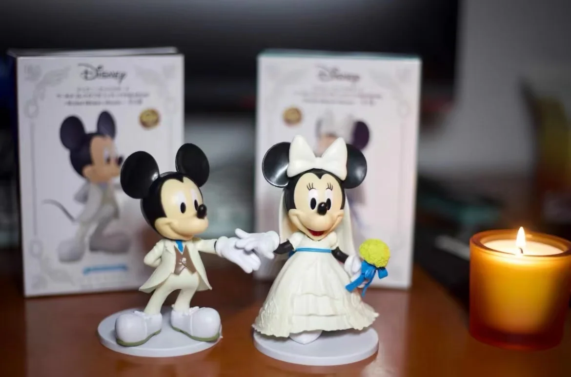 12cm Disney Cartoon Kawaii Cute Minnie Mickey Mouse Action Wedding Gifts Dolls Kids Toy Figures Kids Gift Toy