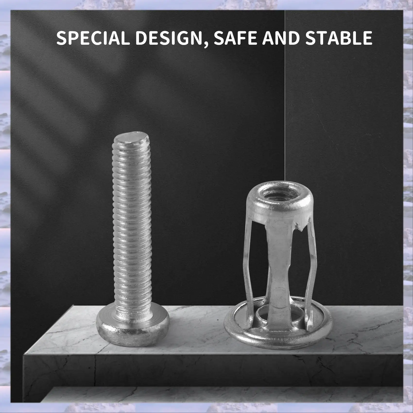 2025-20 Pcs Jack Nuts Car Metal Screw Petal Nuts With Screw For Hollow Wall Iron Skin