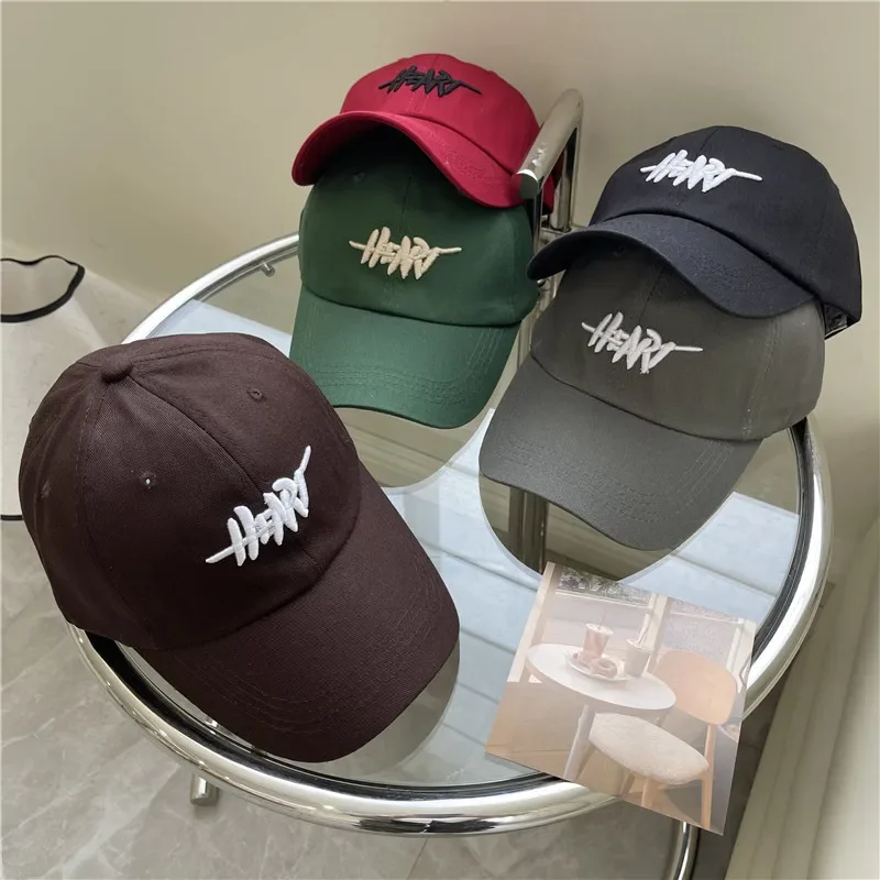 Letter Baseball Cap Women's Casual All-Match Adjustable Couple Peaked Cap Ins Face-Looking Small Male Hat