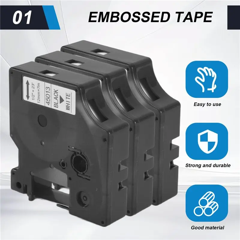 Efficient 20Pcs For Dymo D1 Label Maker/Tape 45013 Black On White Label Ribbons Compatible For Dymo Label Manager 160 210 450 28