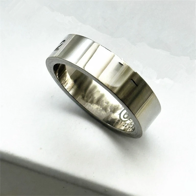 New Classic Digital Engraving Ring Personalized Men's and Women's Simple Silver Thin Ring