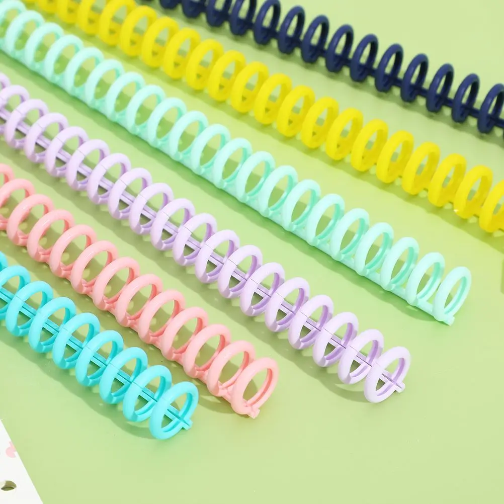 30 Pcs Binding Ring Paper Holes Book Machines Binder Spiral Combs Inserts Coil Notebooks Supplies Plastic Versatile Use