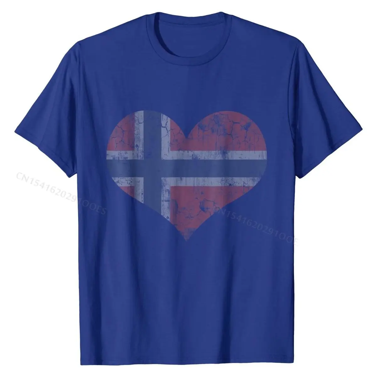 Norway Flag T-Shirt Norwegian Heart Norge Shirt Top T-shirts Crazy Retro Men Tops T Shirt Crazy Cotton