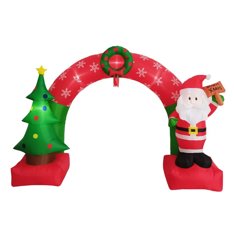 Christmas Party Decorations Garden Outdoor Atmosphere Scene Arrangement Santa Arch Air Model Ornament
