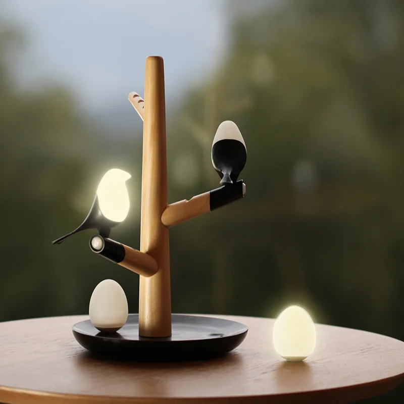 Magpie bird human body intelligent induction led night light rechargeable balance wall light wardrobe desk light