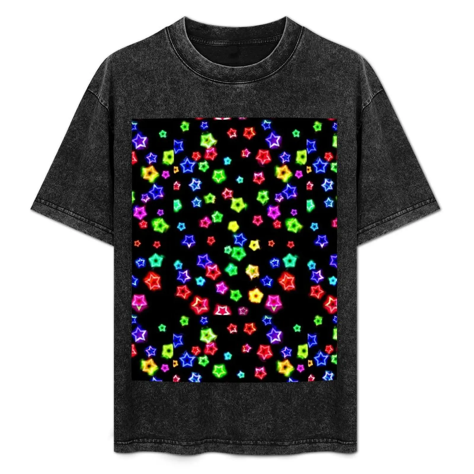 

Neon Rainbow stars T-Shirt quick drying heavyweights Men's clothing