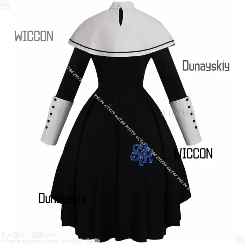 متجر Willow Cos Project Sekai Cosplay Idol Nightcord عند الساعة 25:00 Yoisaki Kanade أسود طويل عتيق قوطي لوليتا نون الهالوين
