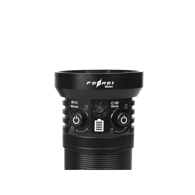 2025 Luz de buceo recargable de 13000 lúmenes Cuerpo de aluminio Impermeable profundo UV/Rojo/CW/WW/NW Linterna para fotografía subacuática