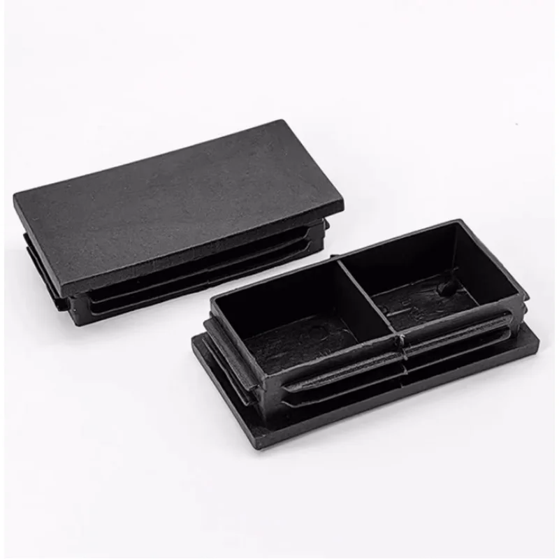 Picture 7: 40x80mm PP Plastic Inserts Plug Bung Square Blanking End Cap Caps Tube Pipe Black White Gray Brown For table and chair feet