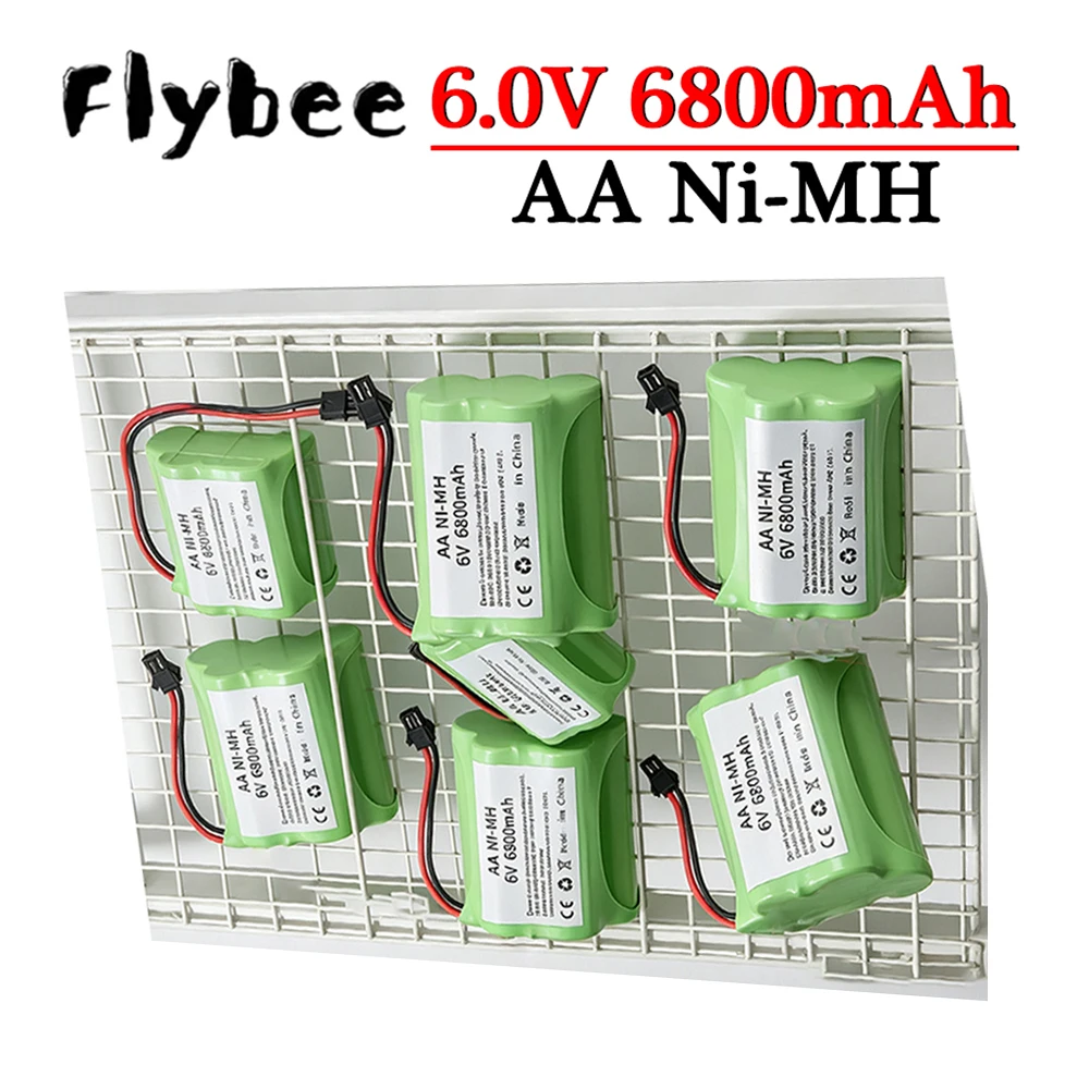 Rechargeable 6V NI-MH 6800mAh AA Battery For Rc toys Cars Truck Tank Train Robot, NiMH 6v 3000mah Battery Pack For RC Boats