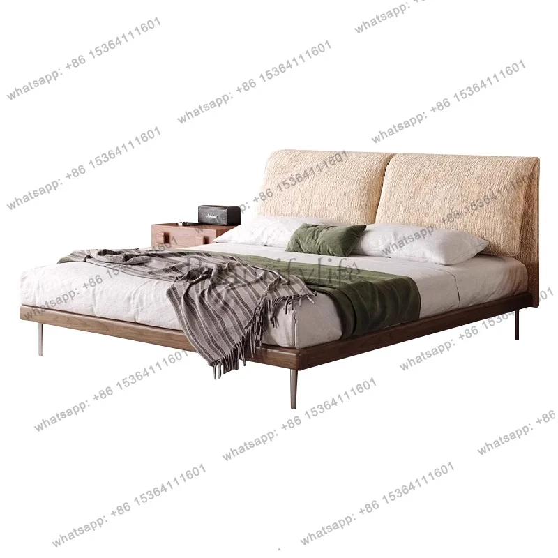 YJ Clearance Frame Double Bed Accessories Mattresses Wooden Bunker Double Bed Headboards Queen Camas De Dormitorio Furniture