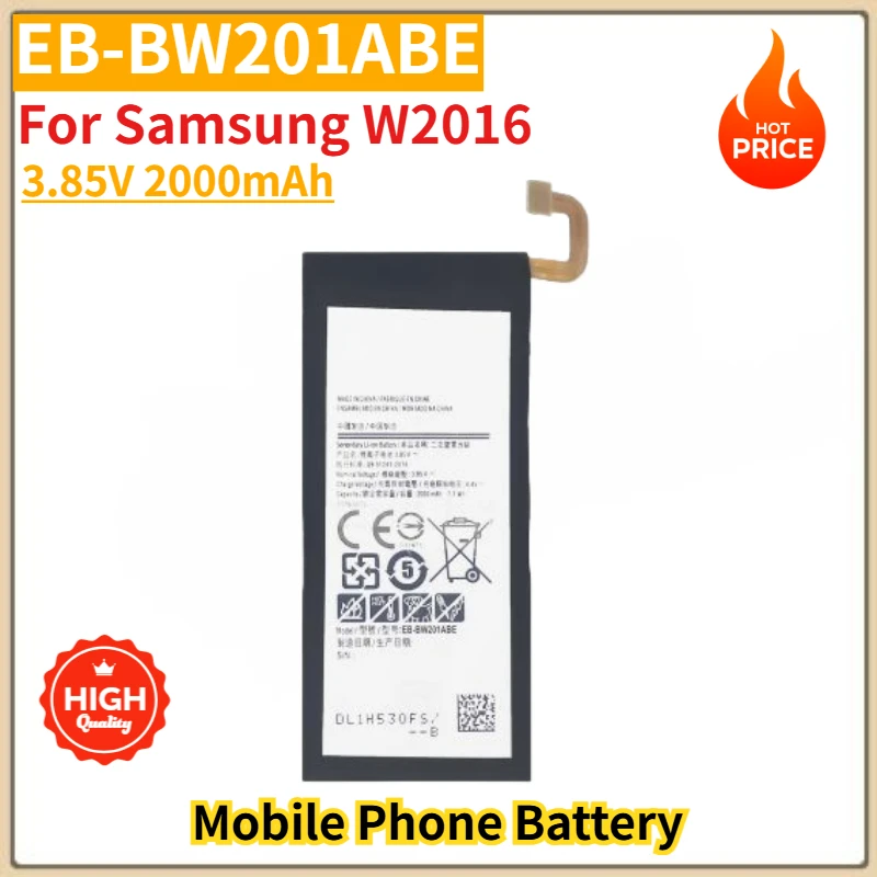 

High Quality EB-BW201ABE Mobile Phone Battery 3.85V 2000mAh For Samsung W2016 Brand New Replacement Battery