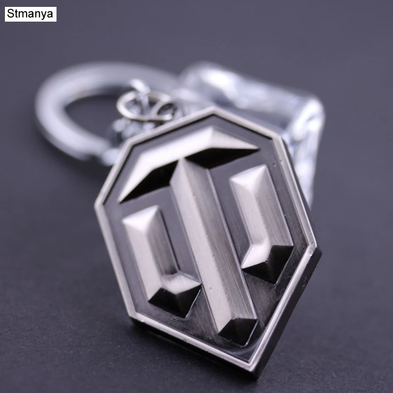 New Hot Sale Llaveros Metal keychain Metal World of Tank Key Chain Chaveiro Keyring WOT Key Ring For Men gift wholesale