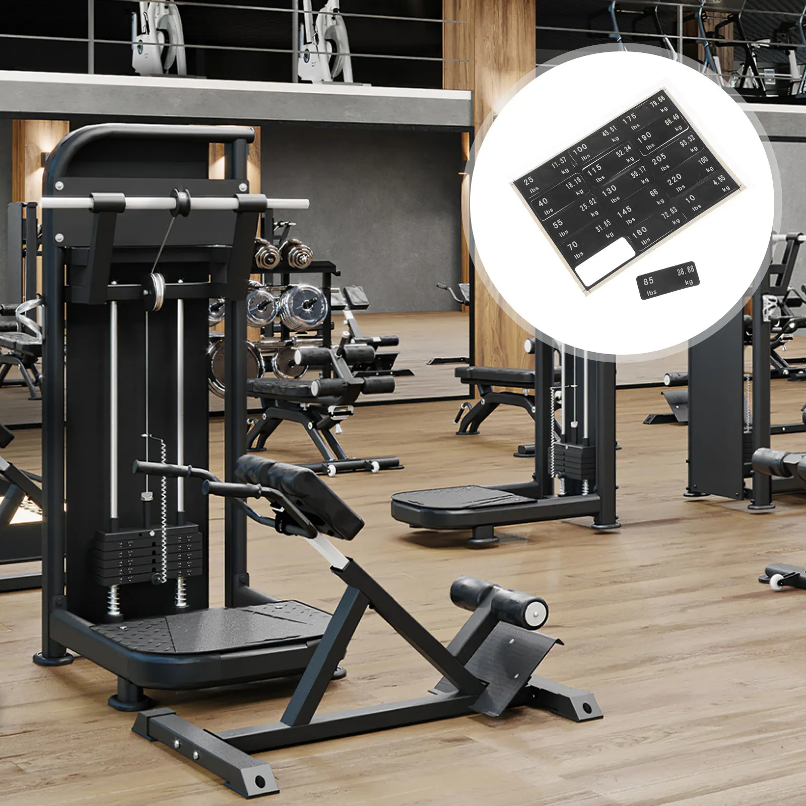 

Наклейки-этикетки для грузовых блоков (1 лист), сверхпрочные, для крепления и идентификации весов на тренажерах, аксессуар для спортзала