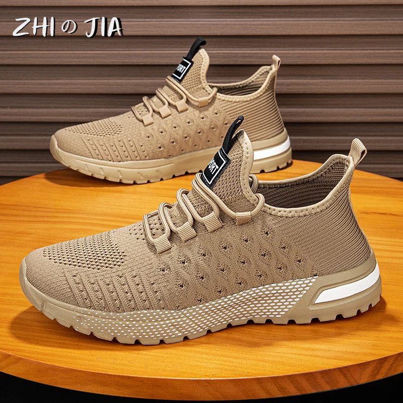 Outdoor Lightweight Running Shoes Spring Summer Mesh Breathable Casual Sneakers Men's Fashion Trendy Matching Footwear