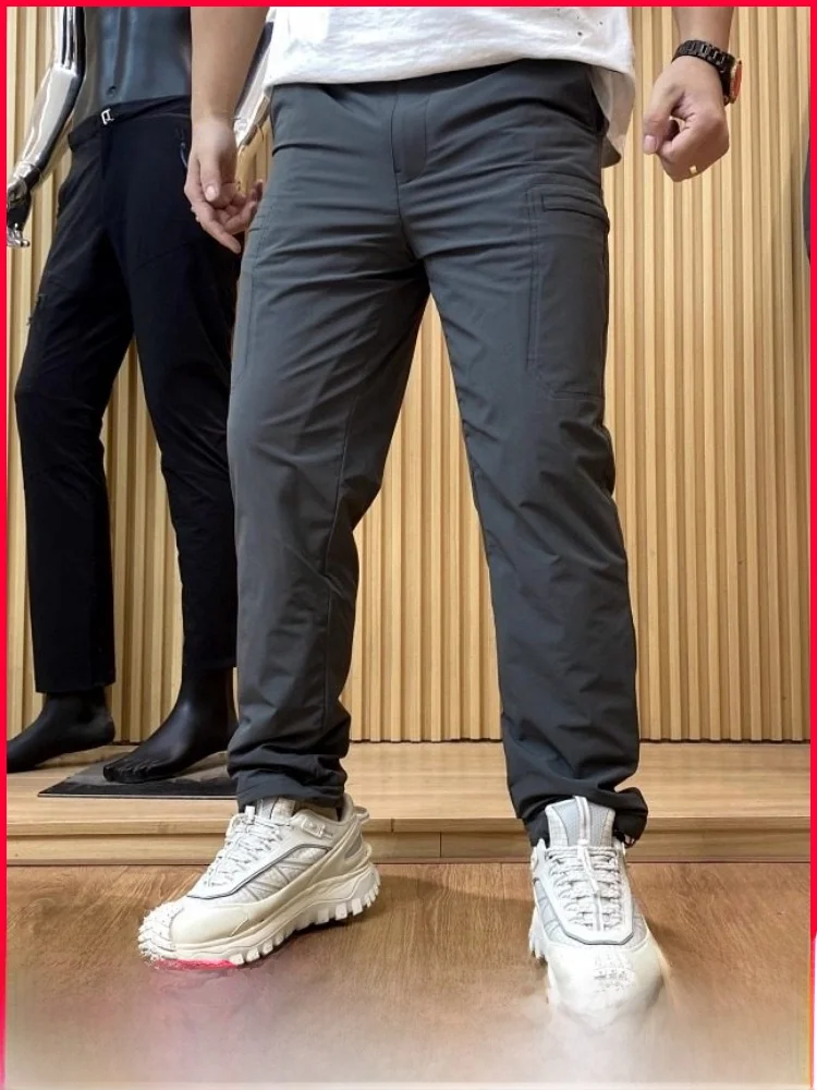 

Thiened Fce на подкладке, уличные спортивные прямые повседневные брюки для мужчин, удерживающие тепло, осень-зима Faion Ci Sle