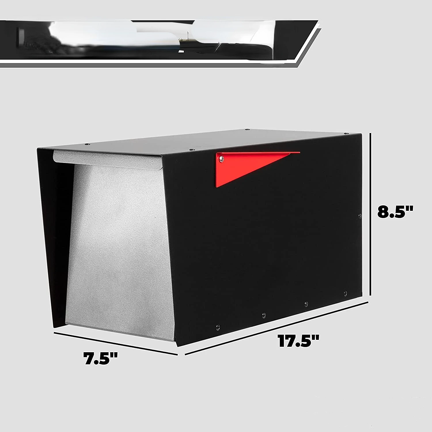 All Weather Durable Corrosion Resistant Post Mount MailBox with Stainless Steel Hinges Magnetic Door