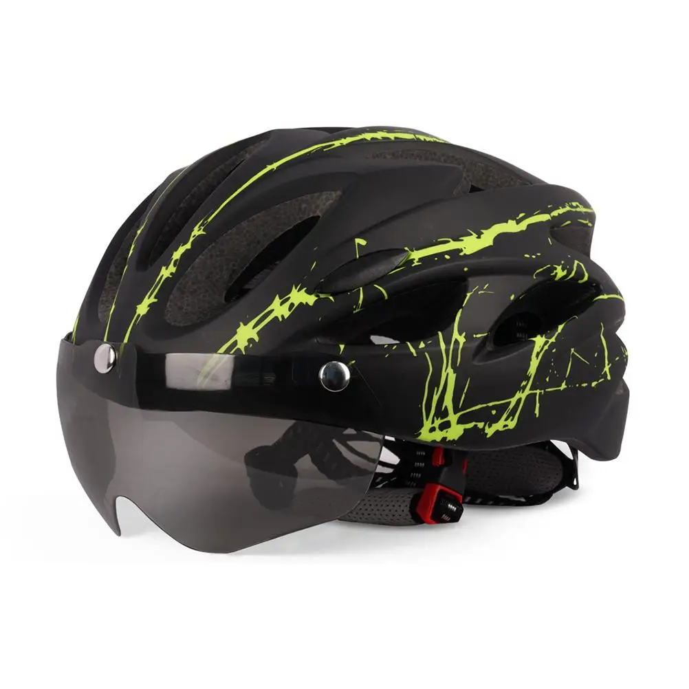 Helm Fietshelm voor volwassenen, heren, dames Beschermende helm met magnetisch vizier