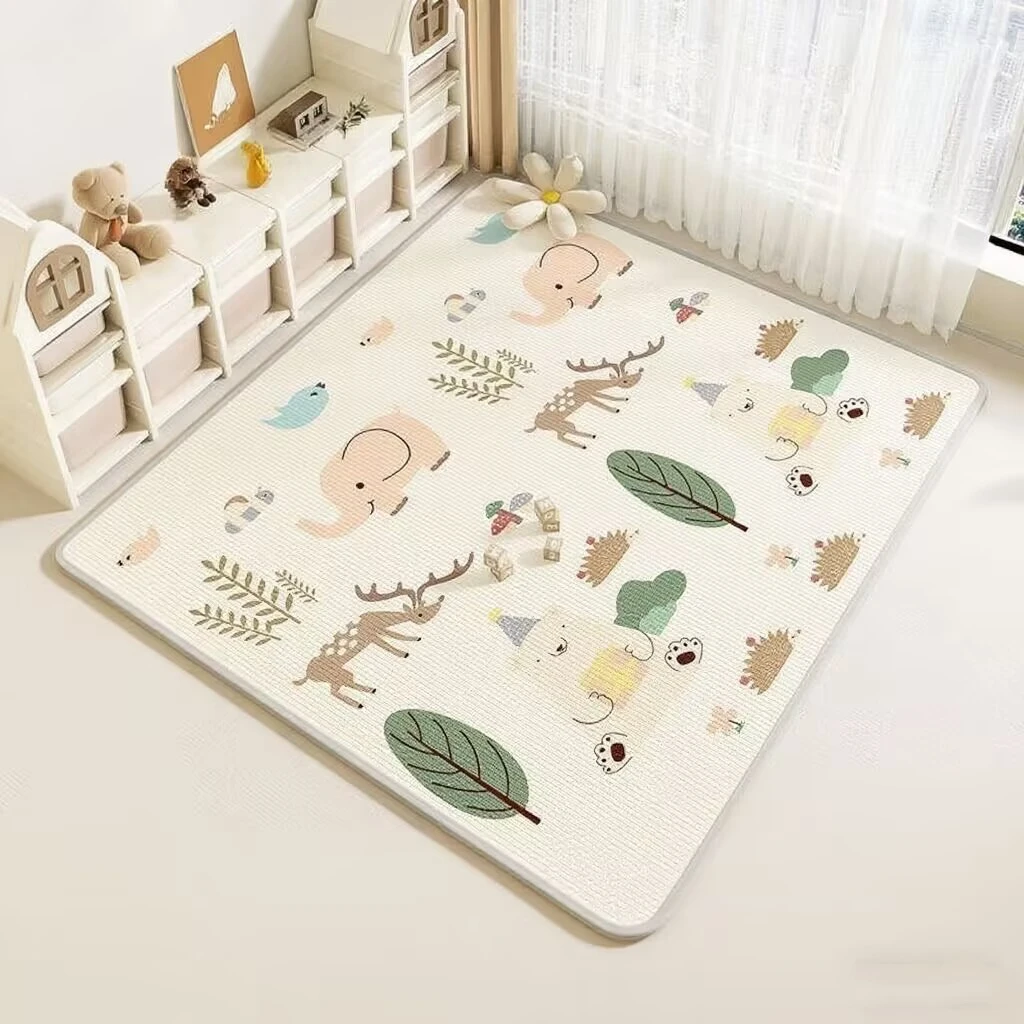 

Baby Activity Gym Crawling Play Mats Double Sided Pattern Carpet 200x180cm Non-toxic High-quality Children's Safety Game Mat Rug