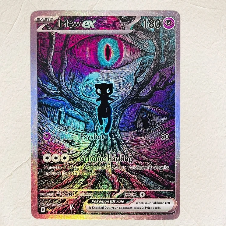 DIY Pokemon 5Pcs Charizard Mew Dragonite Dark Hypno Holographic Texture Cards Perfect Condition Classic Anime Collectible TCG - view 6