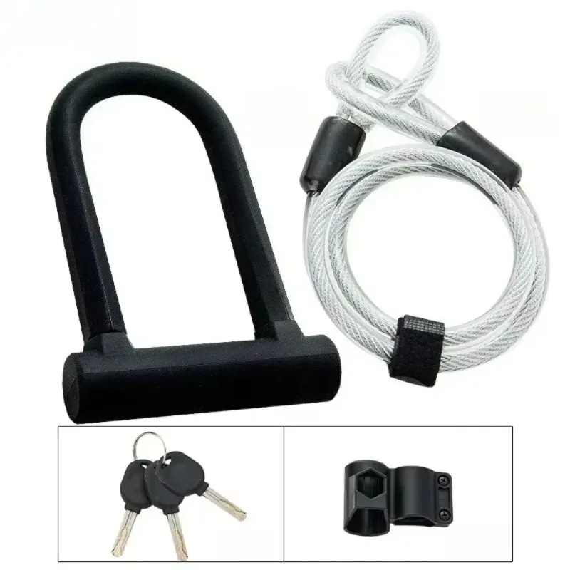 Hot Sale 1Set Motorcycle Helmet Protection Bicycle Accessories Bike Lock-Anti-Theft Security Cable Chain 1.2m for Cycling
