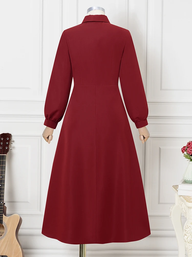 2023 ZANZEA Langarm Maxi Kleider Herbst Frauen Tasten Beiläufige Lange Hemd Robe Solide Elegante Büro Party Vestidos Kein Gürtel