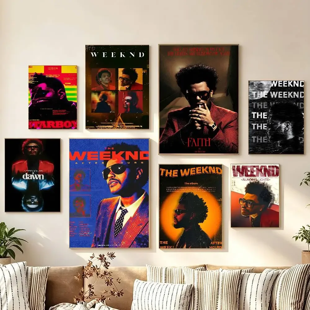 Hip Ho-p Sing-er- The Weeknd Decorative Wall Art Poster Modern Print Artwork Home Bedroom Living Room Office Room Decor Gift