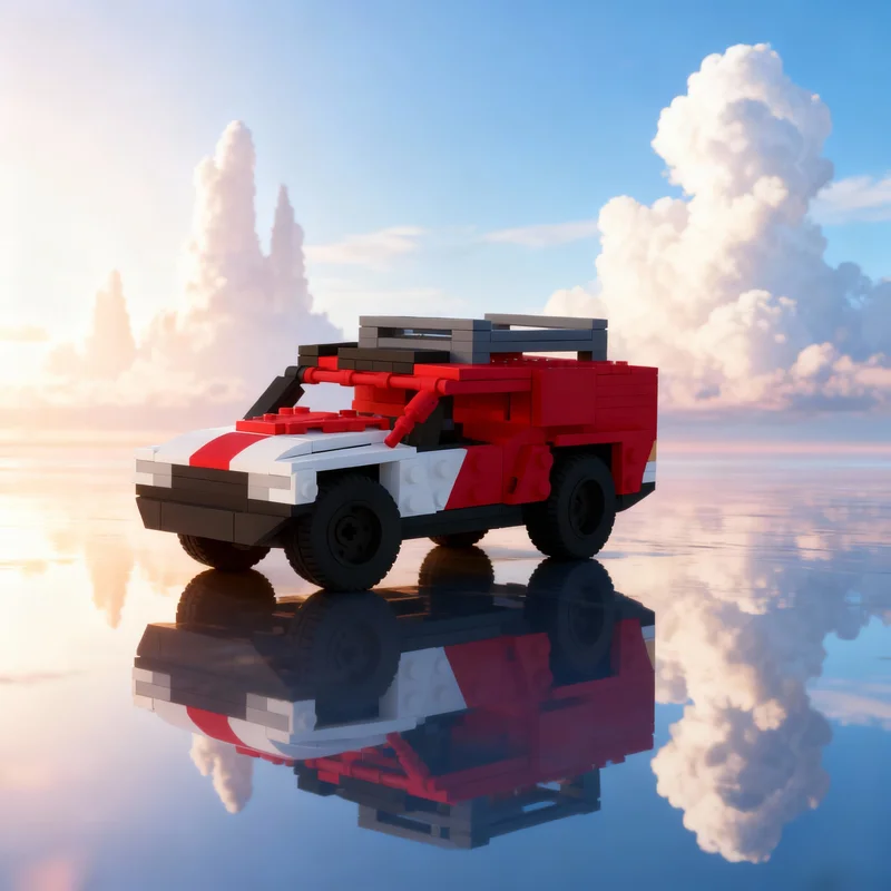 

303 детали MOC Hyundai Santa Cruz Rally Raid Christmas City Champions, модель-конструктор, архитектурные блоки, рождественские подарки, игрушки для детей