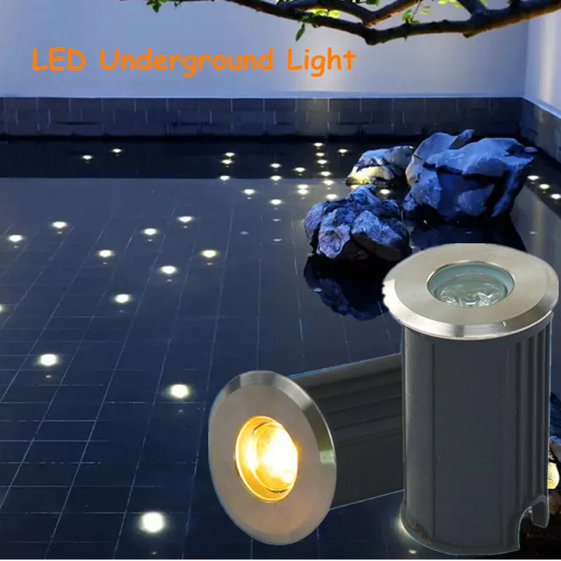 

1W Step Light LED Translucent LED Underground Light Underwater Lights Plaza Buried Lights All Stainless Steel Floor Light Deck